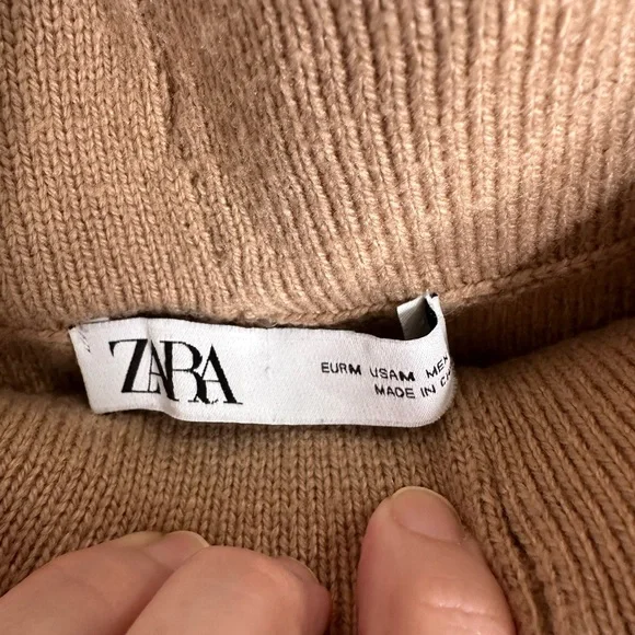 Zara Tan Wide Leg Pants - Picture 7 of 13